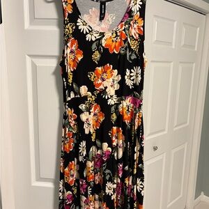 Agnes & Dora Orange Pink Sleeveless Maxi Sundress